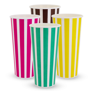 24oz Candy Stripe Paper Cold Cup