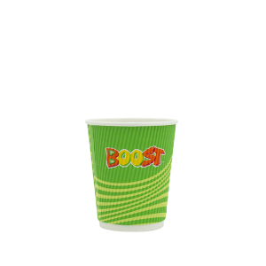 12oz Boost Juice Triple Wall Corrugated Squat Cup x 500