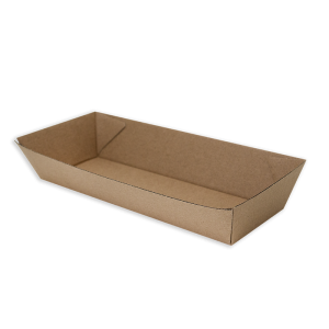 FSC® Kraft Board Hot Dog Tray 230 x 95 x 40mm