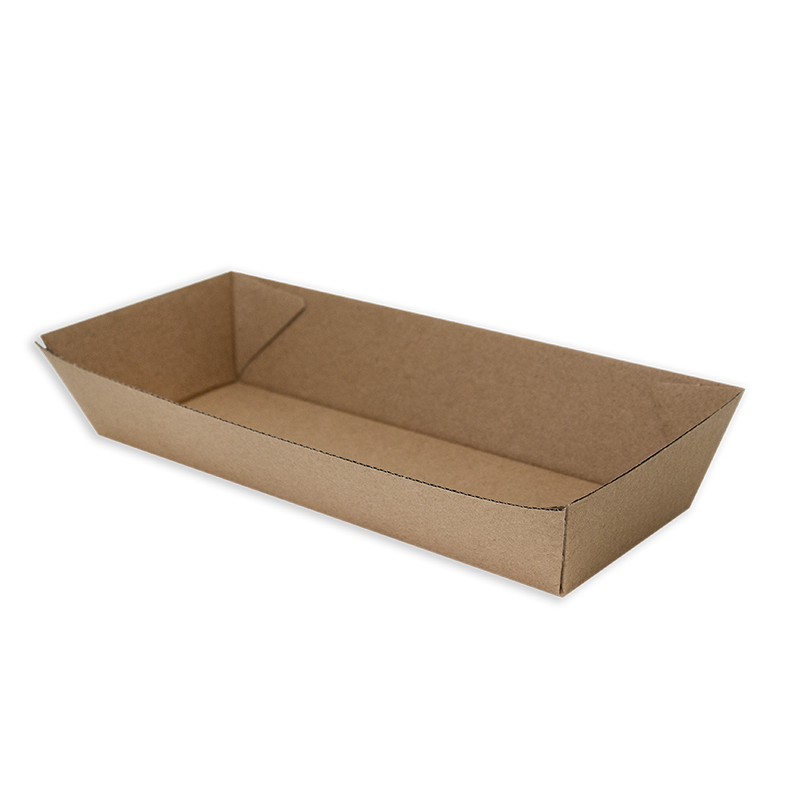 FSC® Kraft Board Hot Dog Tray 230 x 95 x 40mm