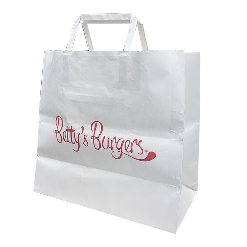 Betty's Burgers Printed Large Flat Handle Bag x 250