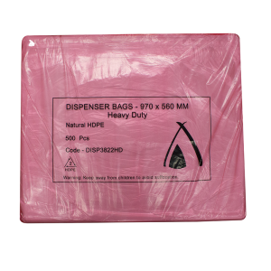 HDPE Natural 38” x 22” Heavy Duty Dispenser Freezer Bag