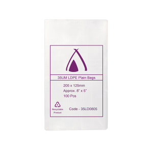 LDPE Clear (8x5") 35um Bag