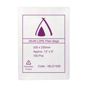 LDPE Clear (13x9") 35um Bag