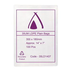 LDPE Clear (14x7") 35um Bag