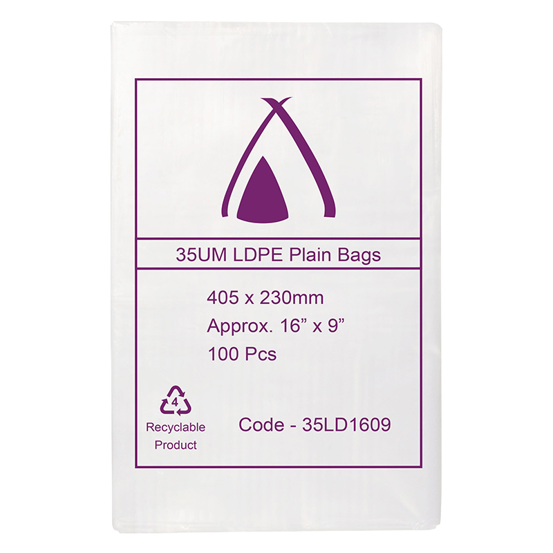LDPE Clear (16x9") 35um Bag