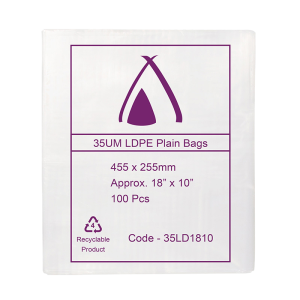 LDPE Clear (18x10") 35um Bag