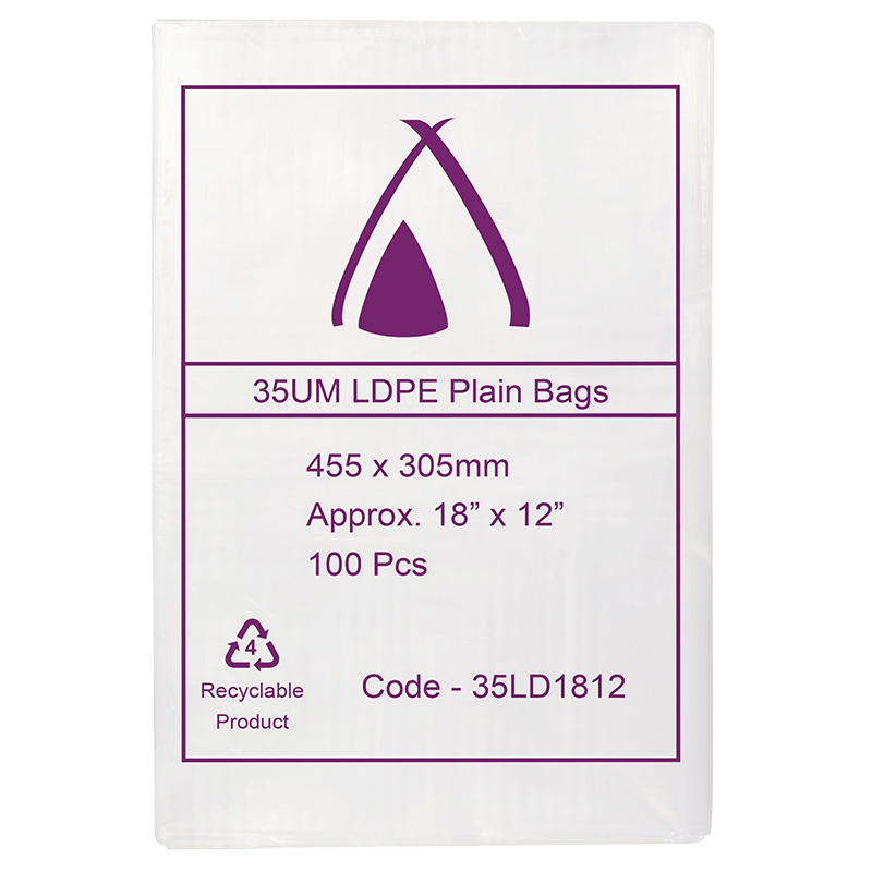 LDPE Clear (18x12") 35um Bag