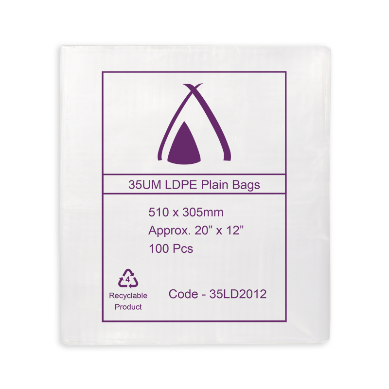 LDPE Clear (20x12") 35um Bag