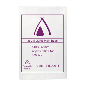 LDPE Clear (20x14") 35um Bag