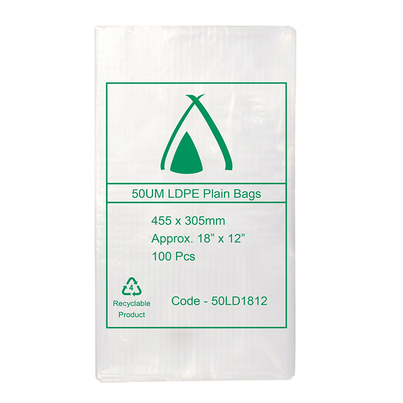 LDPE Clear (18x12") 50um Bag