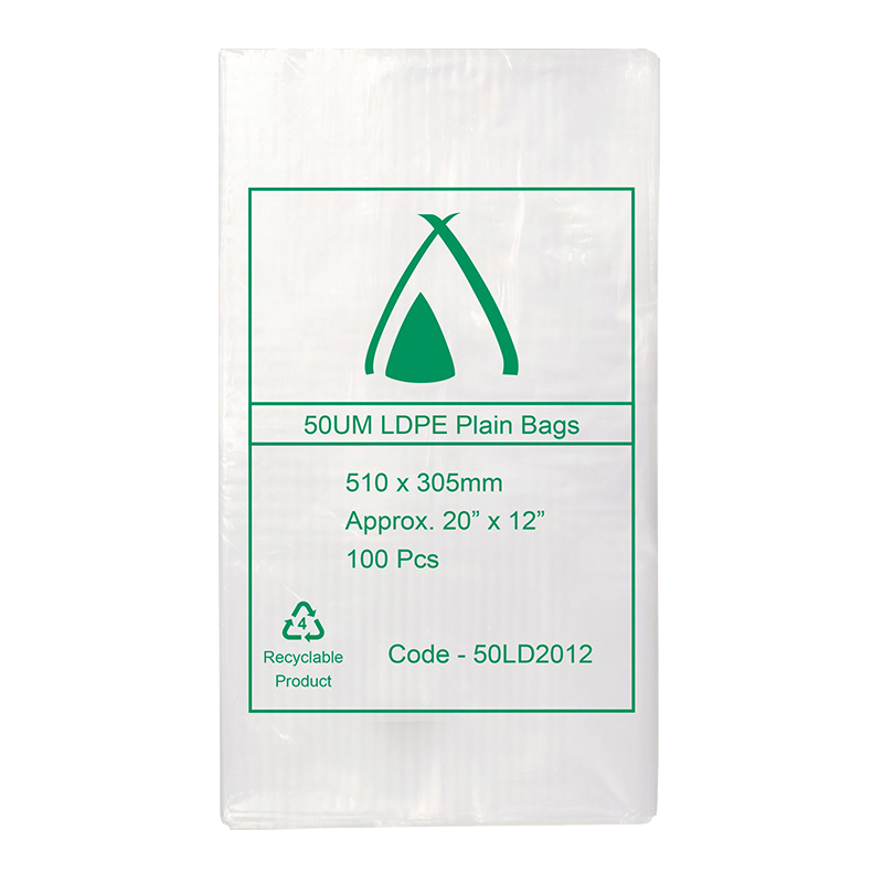 LDPE Clear (20x12") 50um Bag
