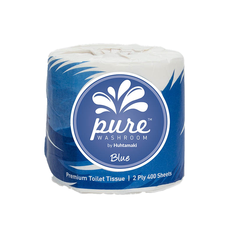 Pure Washroom Blue Range Premium 2 Ply 400 Sheet Toilet Roll