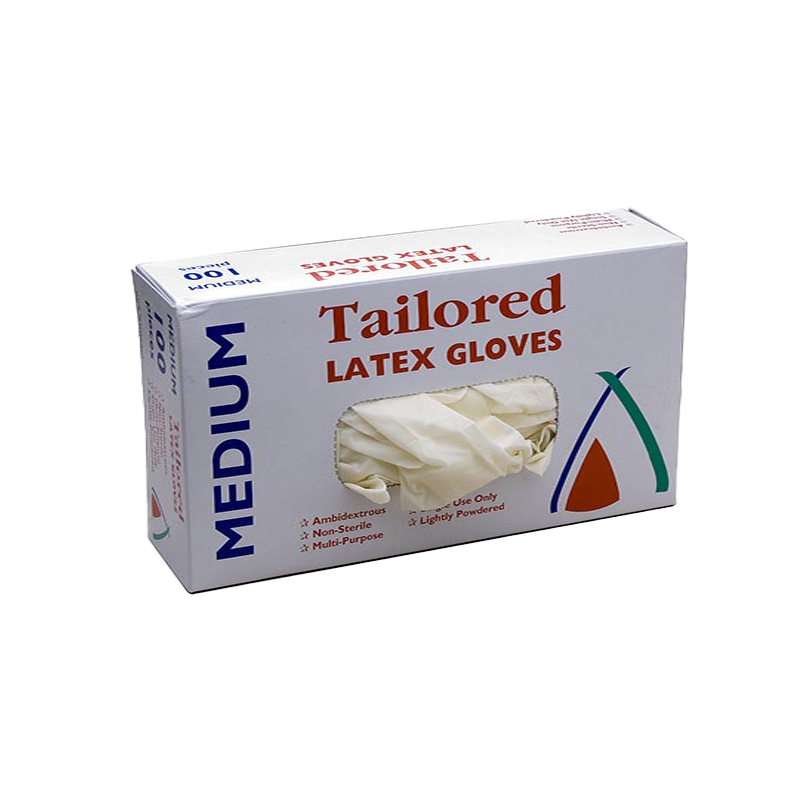 Gloves Latex Natural Medium Lightly Powdered