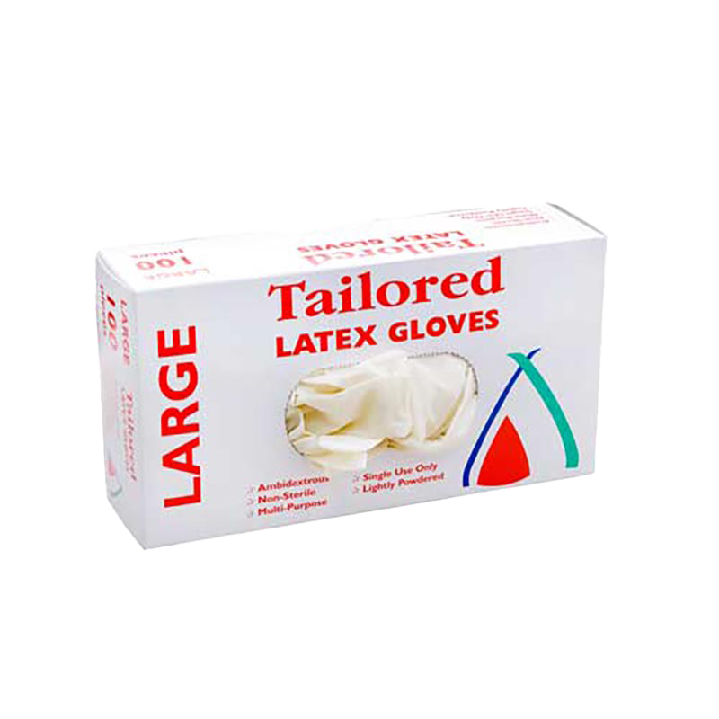 Gloves Latex Natural Large Lightly Powdered