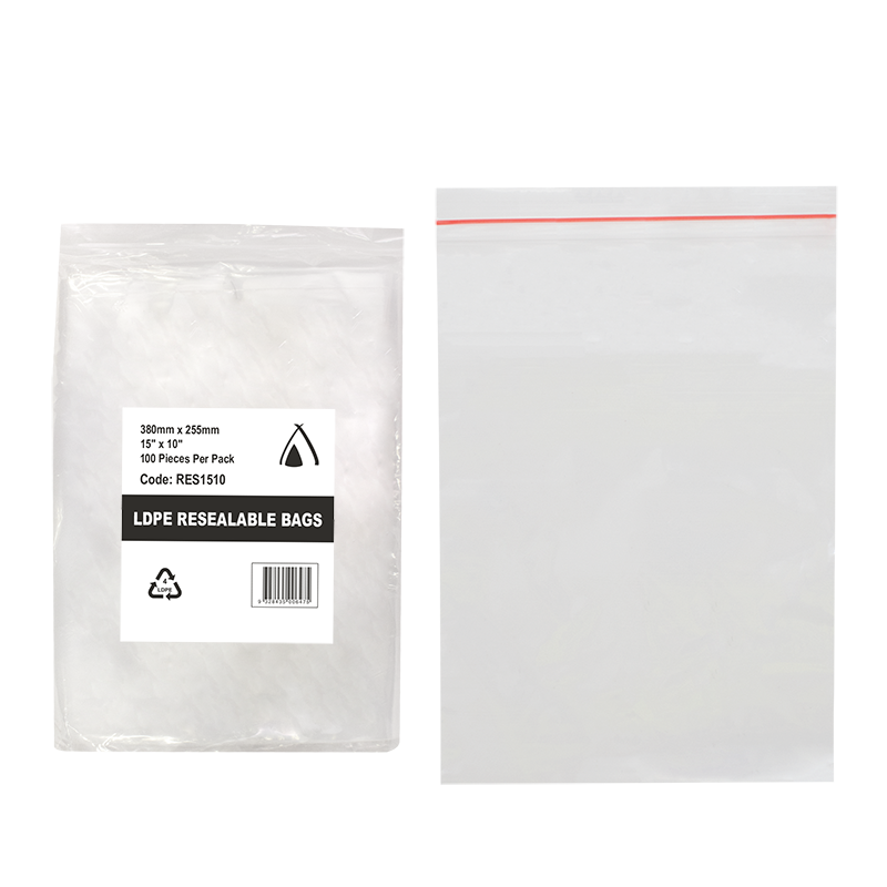 LDPE Clear Resealable Bag (15 x 10") 380 x 255mm