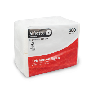 FSC® 1 Ply White Luncheon Napkin 1/4 Fold