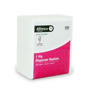 FSC® 1 Ply White Tall Fold Dispenser Napkin 240 x 240mm