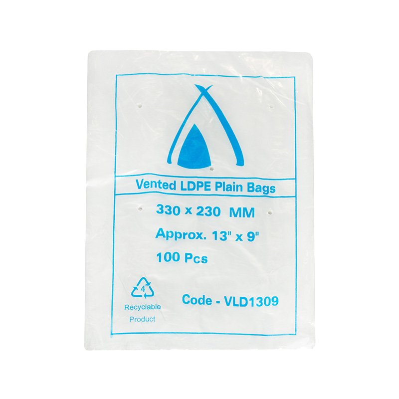 LDPE Bags Clear (13 x 9") 25um Vented