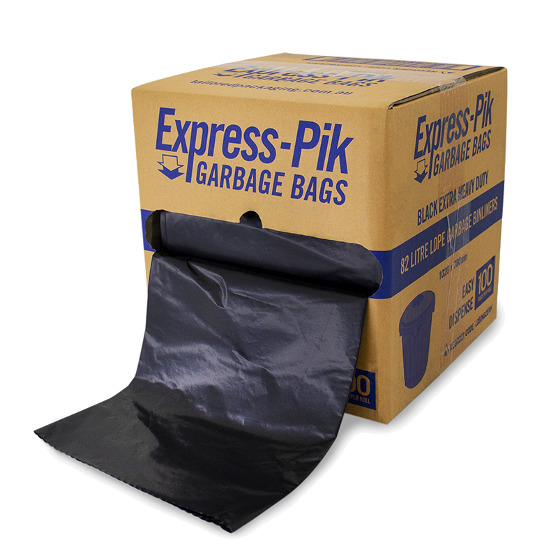 EXPRESS PIK 82 LTR ROLL H/DUTY LD BLACK EASY DISPENSE