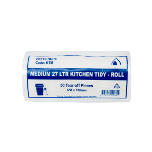 HDPE 27L Medium White Kitchen Tidy Roll 650(L) x 510(W) mm