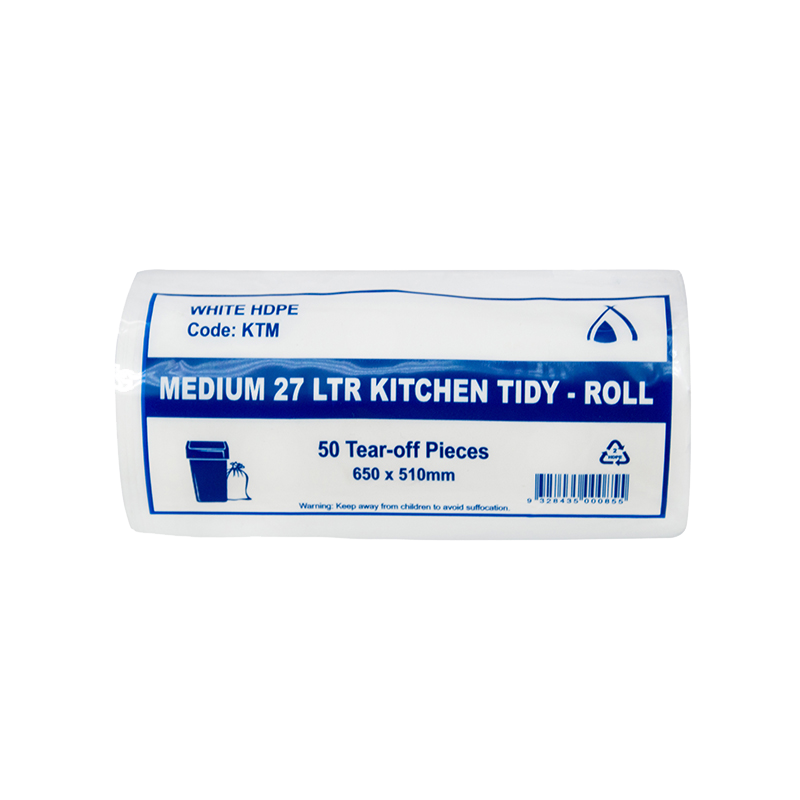 HDPE 27L Medium White Kitchen Tidy Roll 650(L) x 510(W) mm
