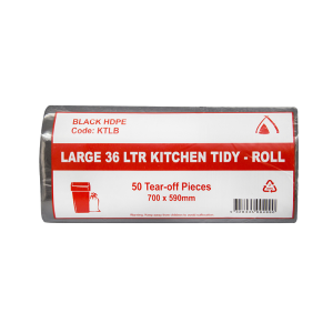 BLACK LARGE 36 LTR KITCHEN TIDY ROLL