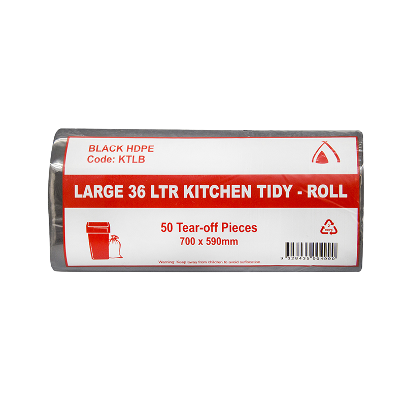 BLACK LARGE 36 LTR KITCHEN TIDY ROLL