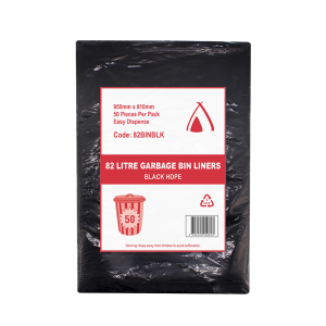 82 LTR HDPE BLACK B/LINER 950 X 810 MM