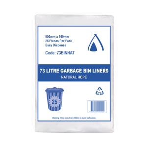 73 LTR HDPE NATURAL BINLINER 900 X 760M