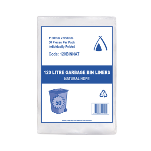 HDPE Bin Liner 120L Natural