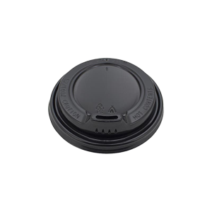 Hot Cup Sipper Lid Black 8oz 80mm
