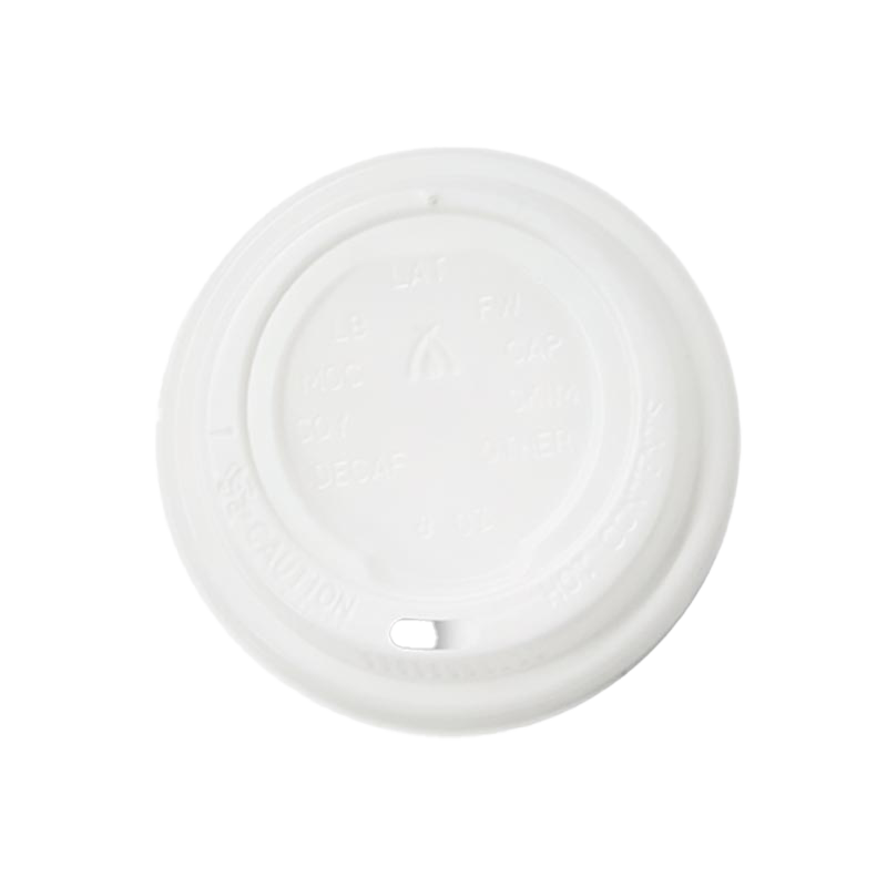 8oz 80mm Hot Cup White Lid