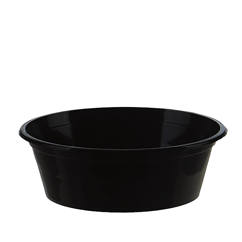 Chanrol Black Round Containers - Polypropylene (PP), 225ml