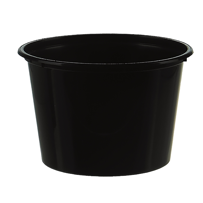 Chanrol Black Round Containers - Polypropylene (PP), 520ml