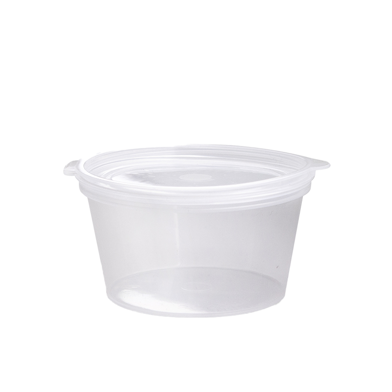 50ml Clear PP Portion Container with Hinged Lid