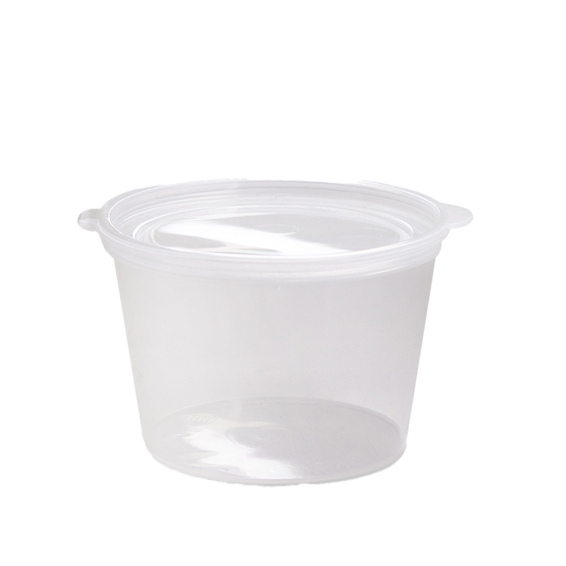 70ml Clear PP Portion Container with Hinged Lid