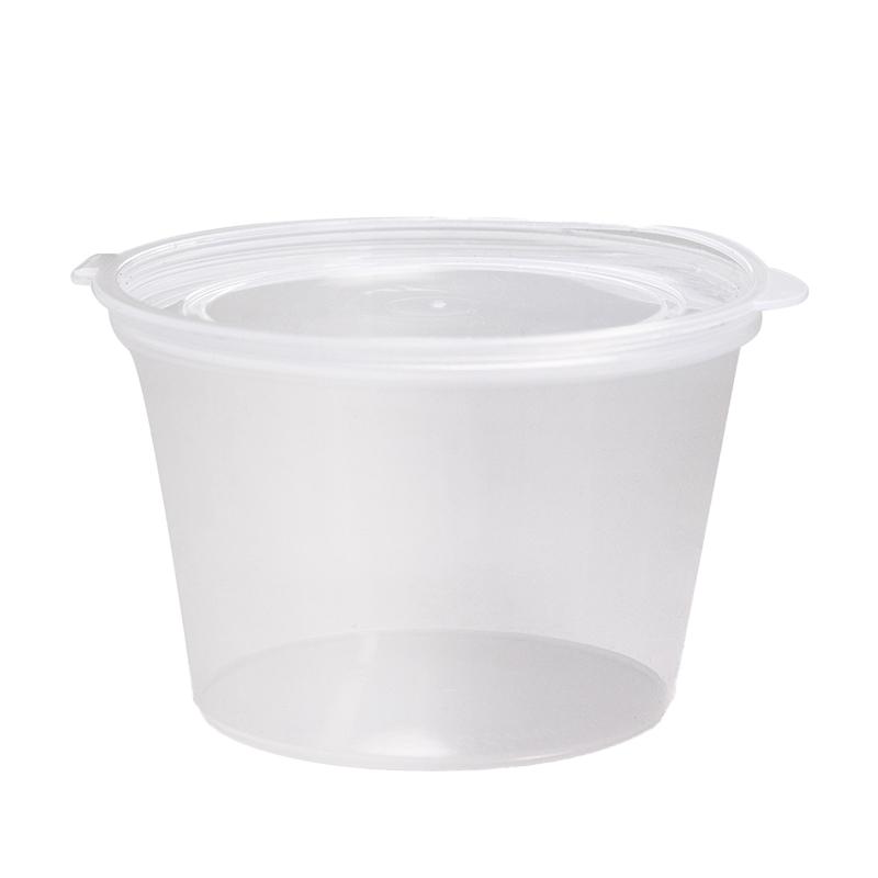 100ml Clear PP Portion Container with Hinged Lid