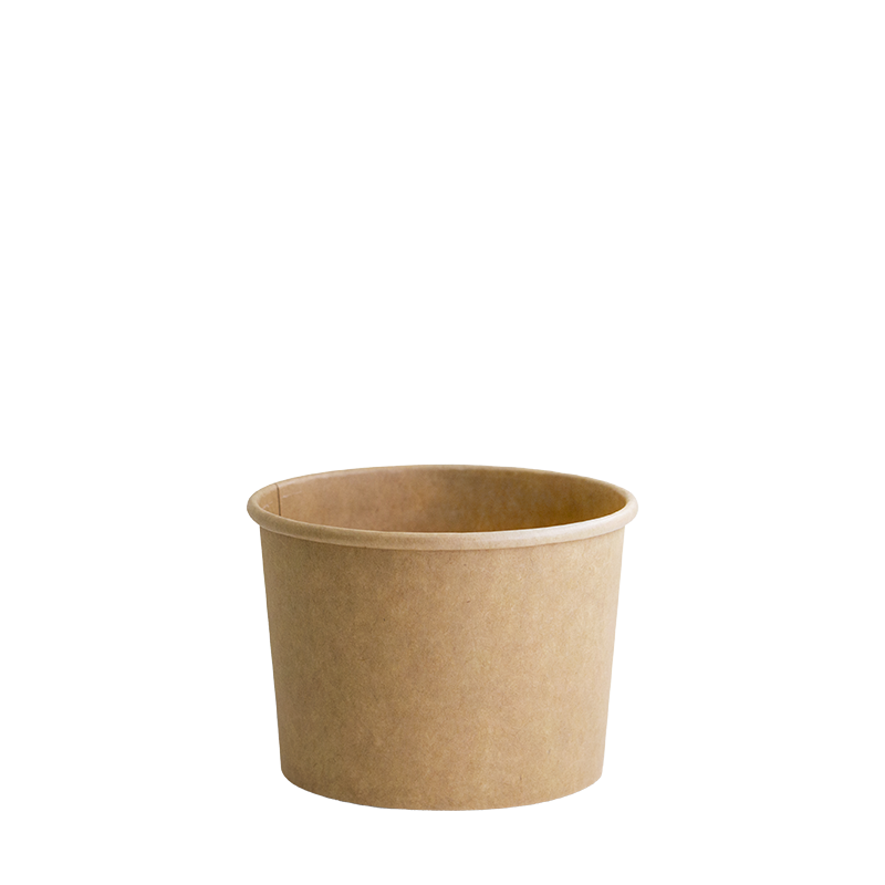 Kraft Food Containers and Lids - Kraft Paper, 8oz