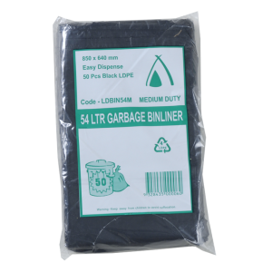 54 LTR M/DUTY LD BLK B/LINER 850X 640MM