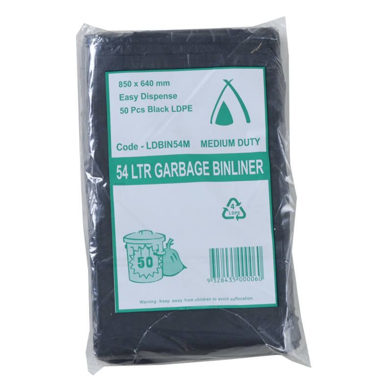 54 LTR M/DUTY LD BLK B/LINER 850X 640MM