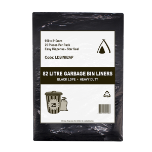 82 LTR H/DUTY LD BLACK B/LINER 950X810MM