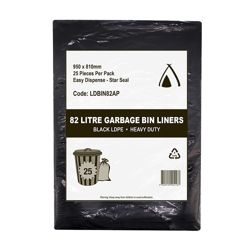 82 LTR H/DUTY LD BLACK B/LINER 950X810MM