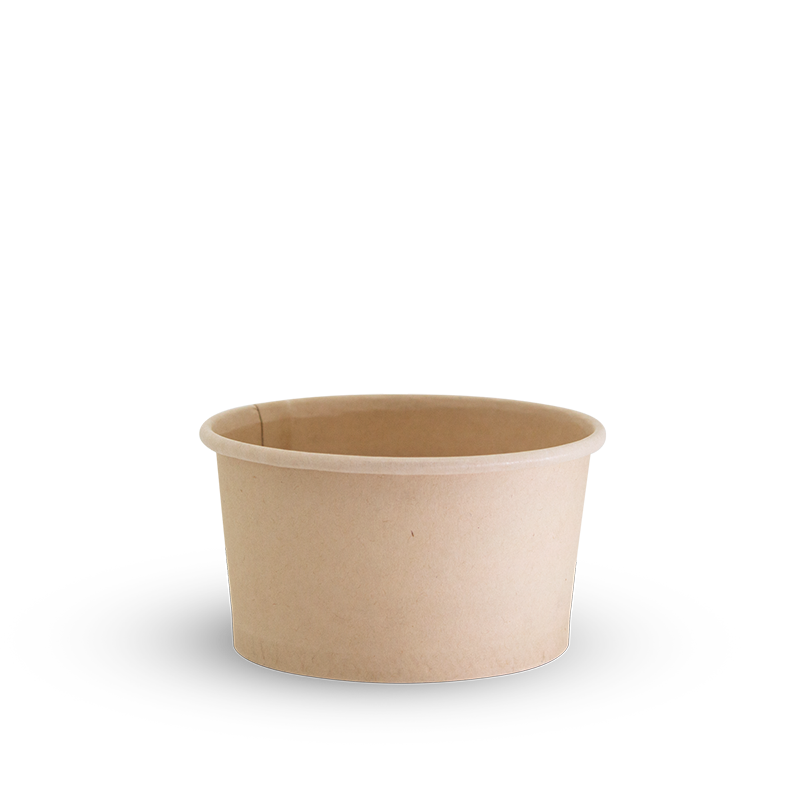 Bamboo Food Container - 6oz, Bamboo Paper + PLA Lining