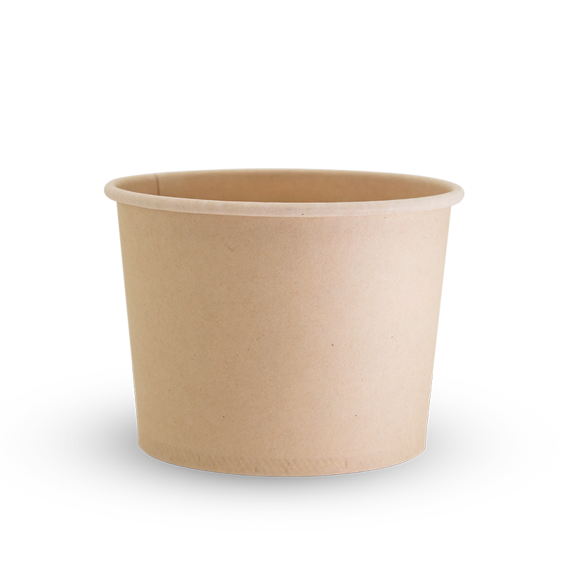 Bamboo Food Container - 16oz, Bamboo Paper + PLA Lining