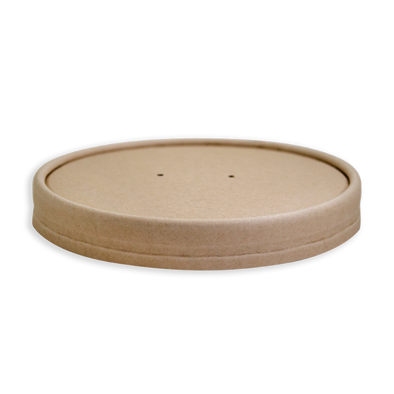 Bamboo Lids to suit Bamboo Food Containers - 12/16/24oz, Bamboo Paper + PLA Lining