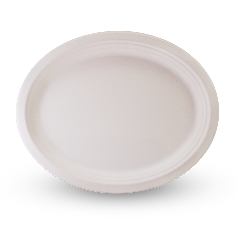 Sugarcane Oval Plates 12.5"x10"