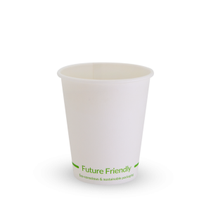 Single Wall White Hot Cup 8oz Paper + PLA Lining