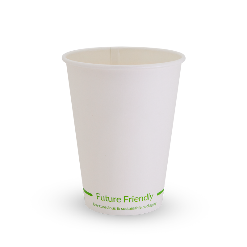 Single Wall White Hot Cup 12oz Paper + PLA Lining