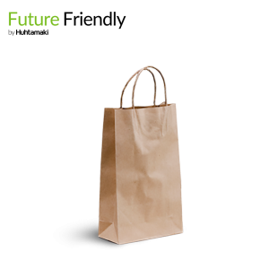 FSC® Recycled Brown Kraft Twisted Handle Paper Bag 265L x 160W  x 70(G) mm